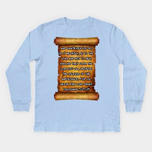 DO IT HEARTILY COLOSSIANS 3:23-24 ROLL SCROLL Kids Long Sleeve T-Shirt